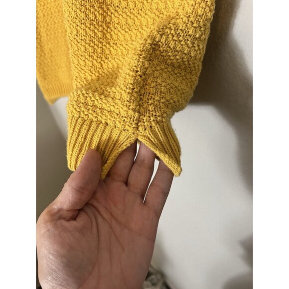 Madewell Colorblock Crocheted Ruffle-Strap Sweater Tank Top Rib Hem Yellow Large - Picture 5 of 12